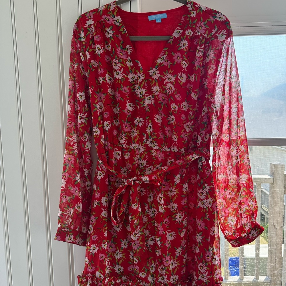 Draper James long sleeve floral dress